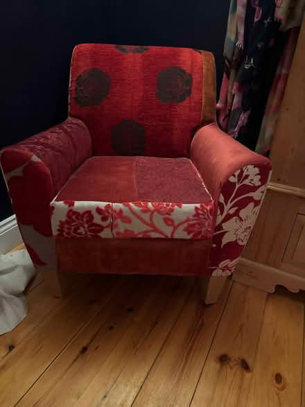 Photo of free Red Patchwork armchair (Wheathampstead AL4) #2