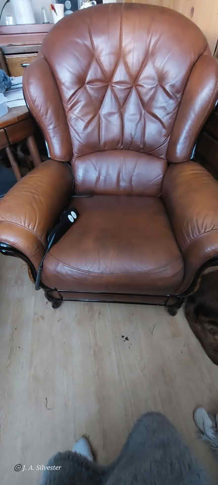 Photo of free 2 x Leather Arm Chairs (Newbridge, Wolverhampton WV6) #2