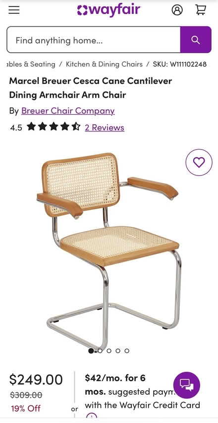 Photo of free 2 Chairs (Redlands) #2