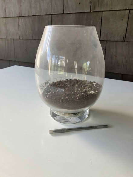 Photo of free Terrarium jar w/soil and sand (Arlington/West Medford line) #1
