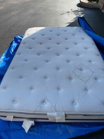 Photo of free Full sized mattress and bed frame (Buffalo Grove) #1