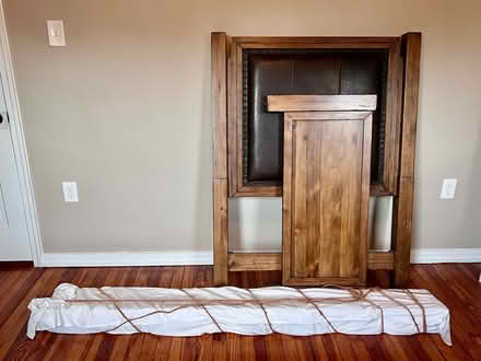 Photo of free Twin Bed, Mattress & Linens (Girard Estates South Phila) #3
