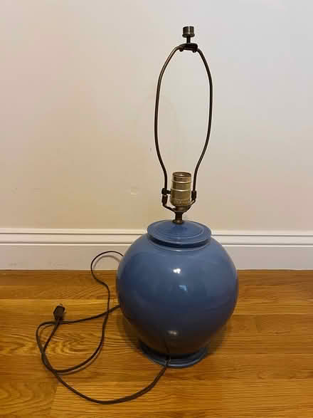 Photo of free Blue ceramic lamp (no shade) (Porter Square) #1