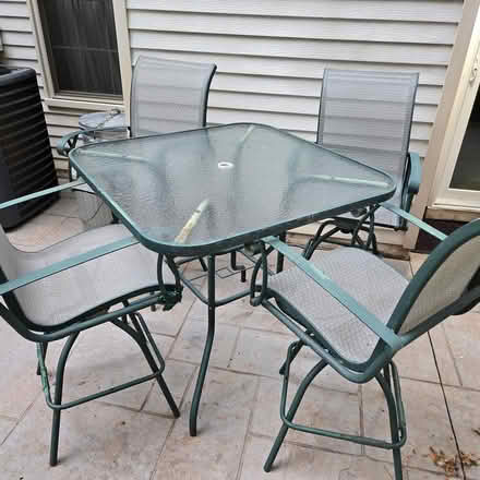 Photo of free Patio table & 4 chairs - bar height (Columbia, Md) #1