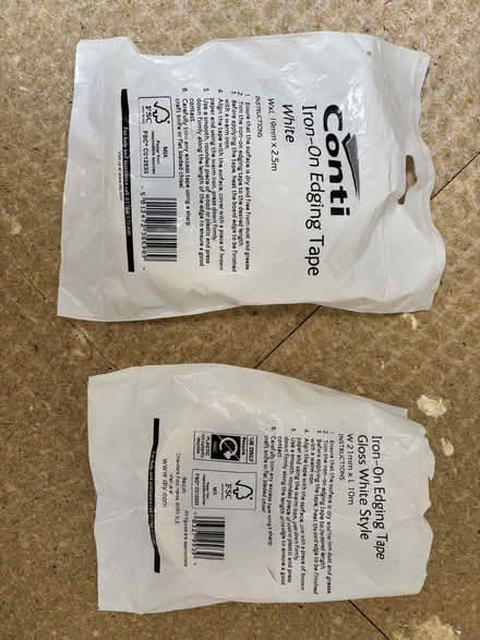 Photo of free Conti board iron-on edging taps, 2 rolls (Sherfield Park RG27) #1