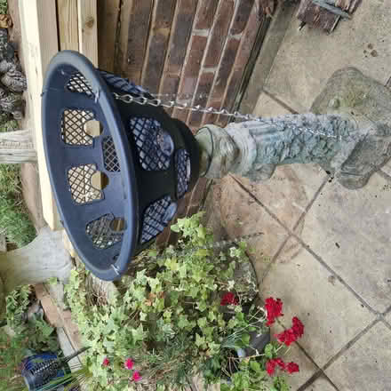 Photo of free Concrete garden pedestal and basket basket (Clive Vale TN35) #1
