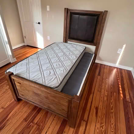 Photo of free Twin Bed, Mattress & Linens (Girard Estates South Phila) #2