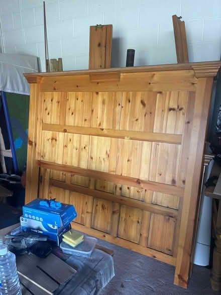 Photo of free King size bed frame, head board and foot board (Lamplugh CA14) #1