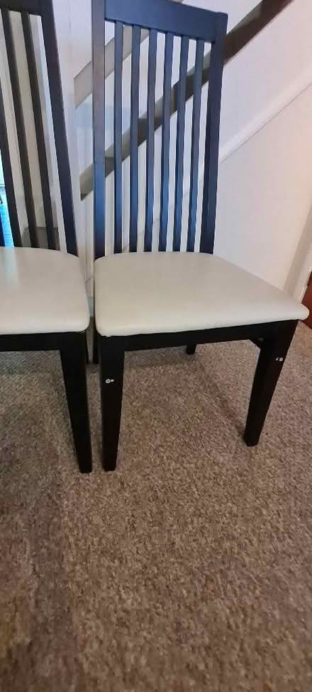 Photo of free 2 solid dinining chairs with cream seating (The Camp AL4) #3