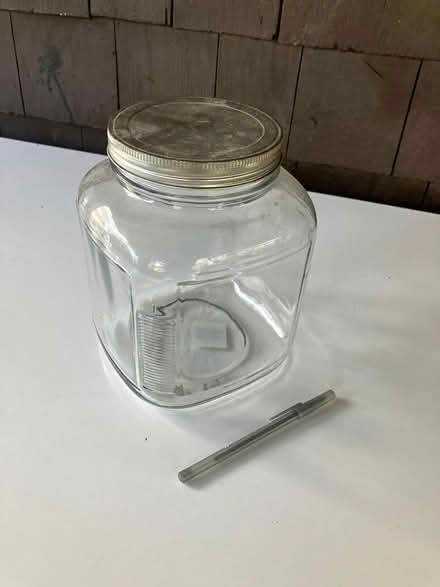 Photo of free Glass jar with lid (Arlington/West Medford line) #1