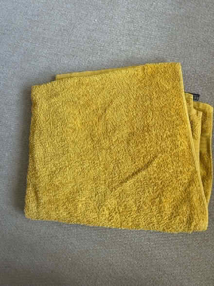 Photo of free Mustard coloured bath sheets x 2 (Holbrook, Belper, DE56) #1