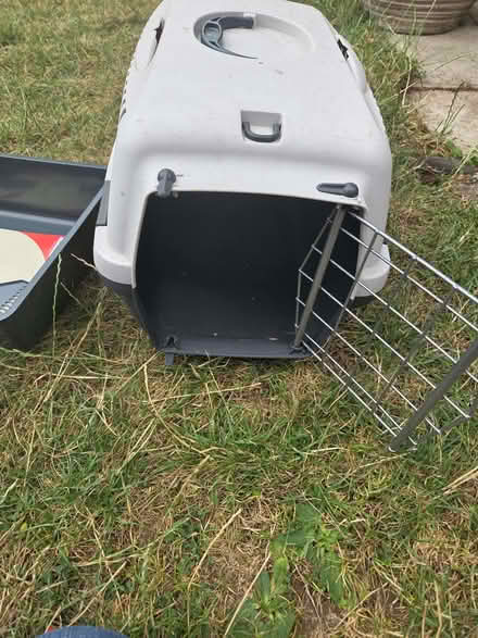 Photo of free Small pet carrier and brand new small litter tray (Holmer Green HP15) #1