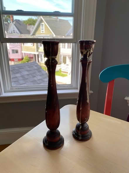Photo of free Wooden candle sticks (Lowell and highland) #1