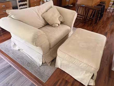 Photo of free Love seat and foot stool (Westminster/Broomfield) #3