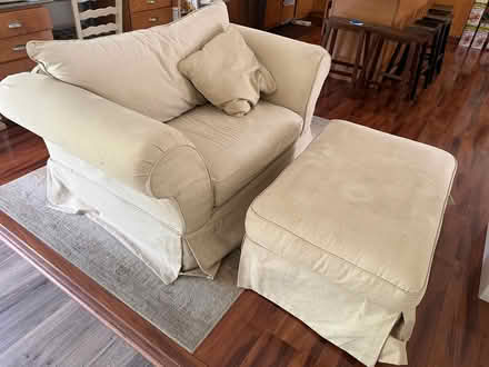 Photo of free Love seat and foot stool (Westminster/Broomfield) #3
