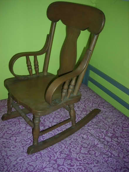 Photo of free Child's wood rocking chair (Swarthmore area) #2