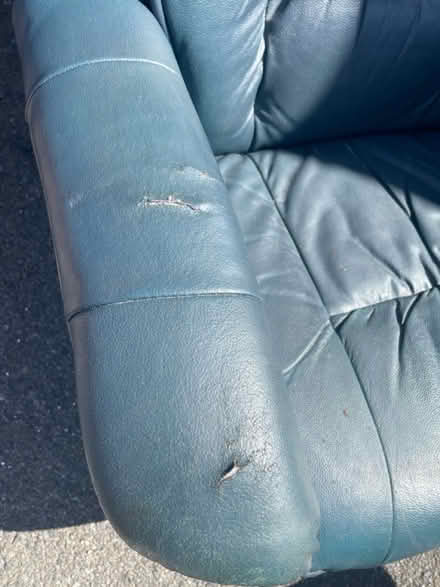 Photo of free Navy armchair and footstool (Worthing BN11) #3