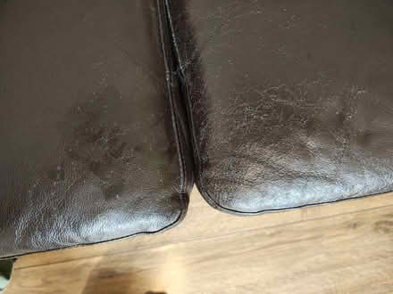 Photo of free IKEA leather two seater sofa, dark brown (Gleadless S12) #2