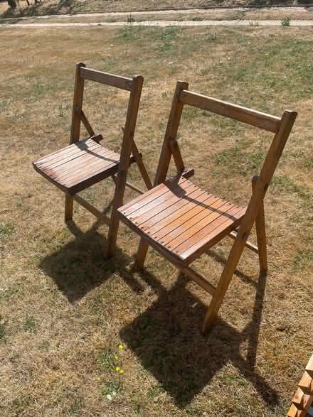 Photo of free 2 folding chairs (Bletchingdon OX5) #1