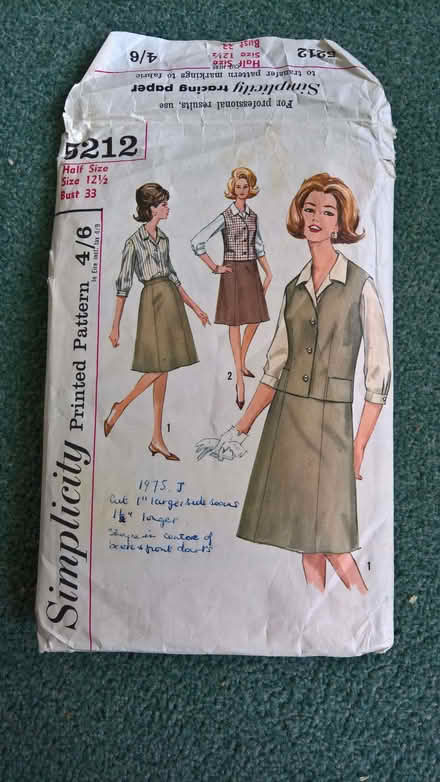 Photo of free 84cm bust 94 cm waistcoat suit pattern (Hulham EX8) #1