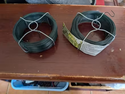 Photo of free 2 X reels green garden wire (Chapmanslade BA13) #1