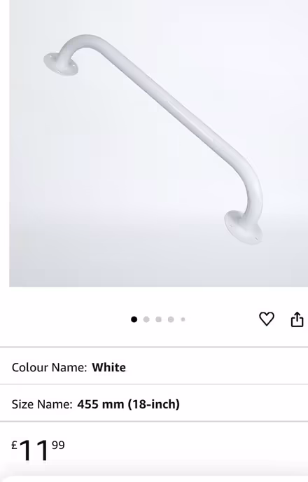 Photo of free 3ft white grab rail (Threlkeld CA12) #1