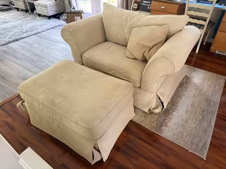 Photo of free Love seat and foot stool (Westminster/Broomfield) #2