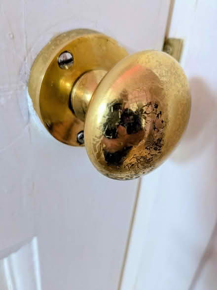 Photo of round brass effect door knobs (dawlish EX7) #1