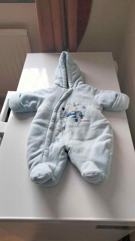 Photo of free Baby snuggle suit, blue. First size 9lbs (Stanley Common DE7) #1