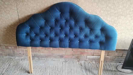 Photo of free Small double blue padded headboard (Crofton) #1