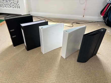 Photo of free Lever arch folders, 4, and ring binder, 1 (Sherfield Park RG27) #1