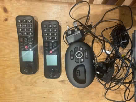 Photo of free Pair of BT cordless phone handsets with base station (Little Eaton DE21) #1