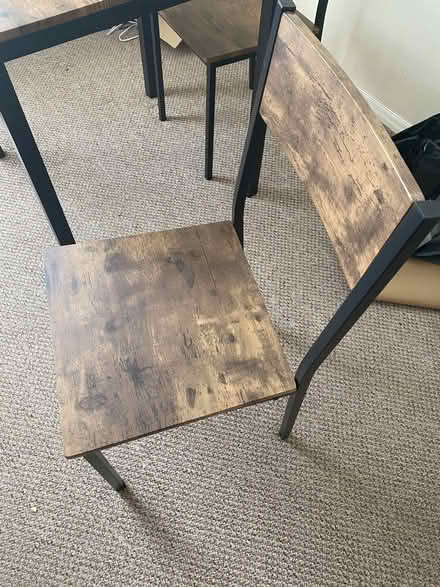 Photo of free ModernLuxe Dining table & 2 chairs set (rustic brown) (Hackbridge CR4) #2