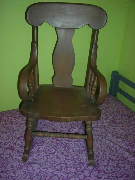 Photo of free Child's wood rocking chair (Swarthmore area) #1