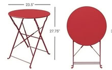 Photo of free red patio metal table (alief south west) #1