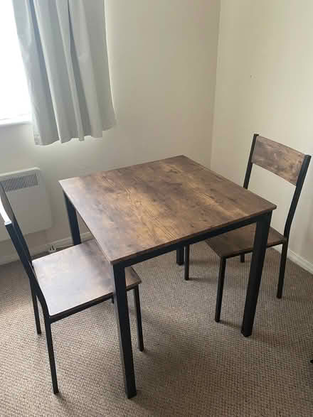 Photo of free ModernLuxe Dining table & 2 chairs set (rustic brown) (Hackbridge CR4) #1
