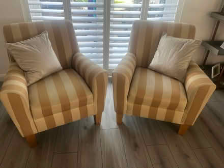 Photo of free Two Next striped armchairs (Chelmer Village CM2) #1