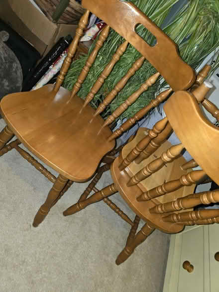 Photo of free 4 pine Dining chairs (Huntley GL19) #1