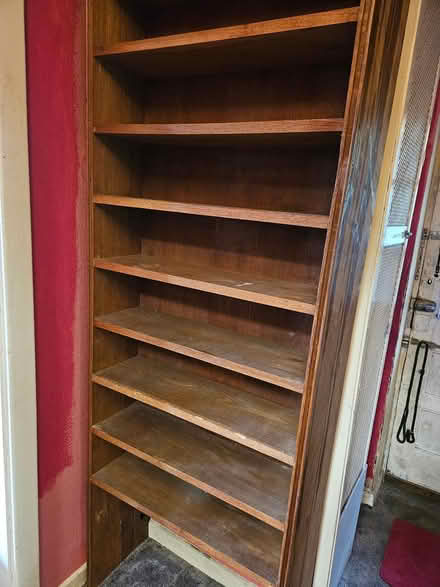 Photo of free Tall wood shelves (Riddlesdown CR8) #1