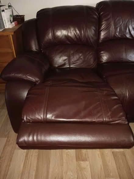 Photo of free leather 3 seater recyliner (Bradmore WV3) #3