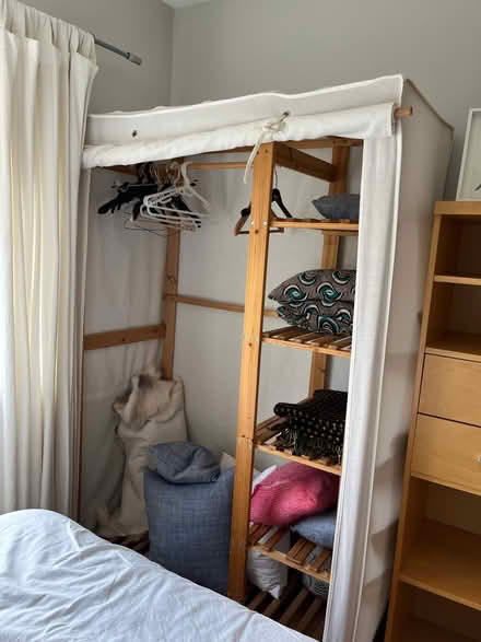 Photo of free Wardrobe, wood and material (East Chesterton Ward CB4) #1