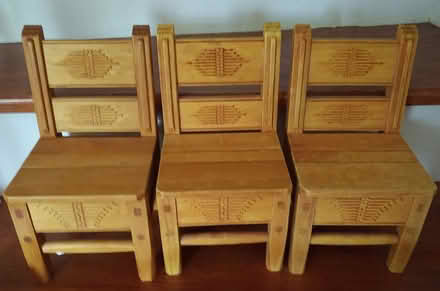 Photo of free 3 wooden toy chairs for dolls (Greenbank and Hunt Club) #1