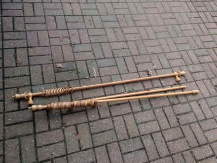 Photo of free Wooden curtain poles 1x1.5m 1×3m (approx) (Maldon CM9) #1