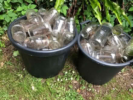 Photo of free 2 buckets of jam jars (Calstock PL18) #1