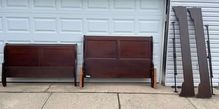 Photo of free Queen sleigh bedframe (Raritan NJ) #1