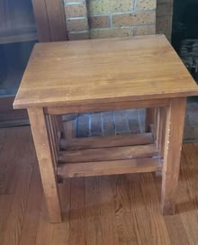Photo of free Small Oak end table (North side of Elmhurst) #2