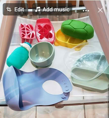 Photo of free Baby toddler plate bowl bib etc (Carol Stream, IL) #1