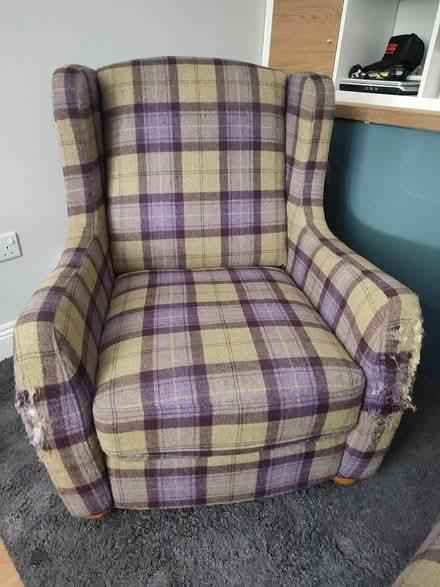 Photo of free Two Armchairs and Footstool - Reupholstery Project (Torwood FK5) #2