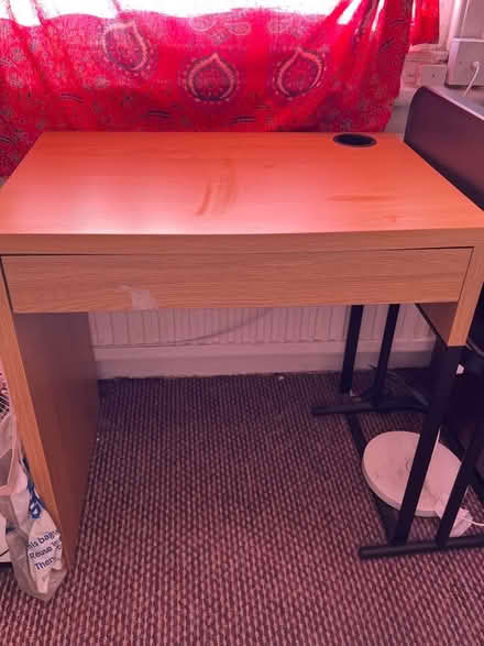 Photo of free Small Ikea wooden desk with drawer (Chiswick W4) #1