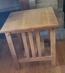Photo of free Small Oak end table (North side of Elmhurst) #1